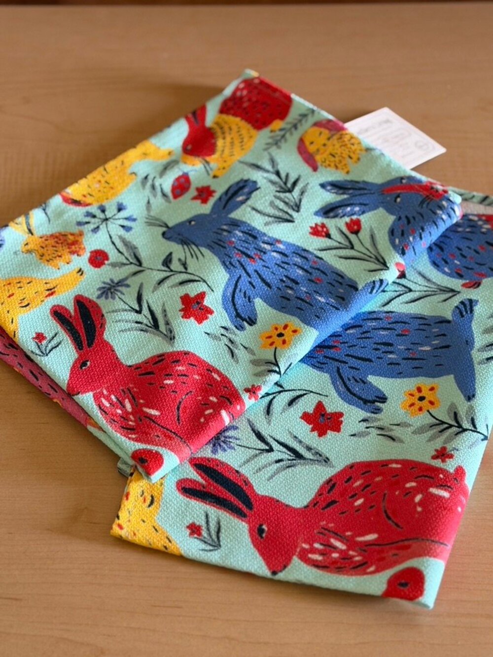NWT Southern Living Folk Art Bunny Dish Towels Mint Set of 2 Dillard's